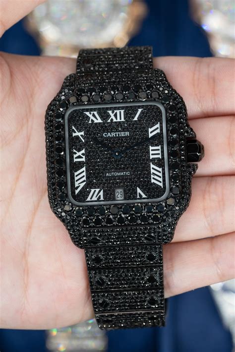 santos de cartier black|cartier santos 100 diamond price.